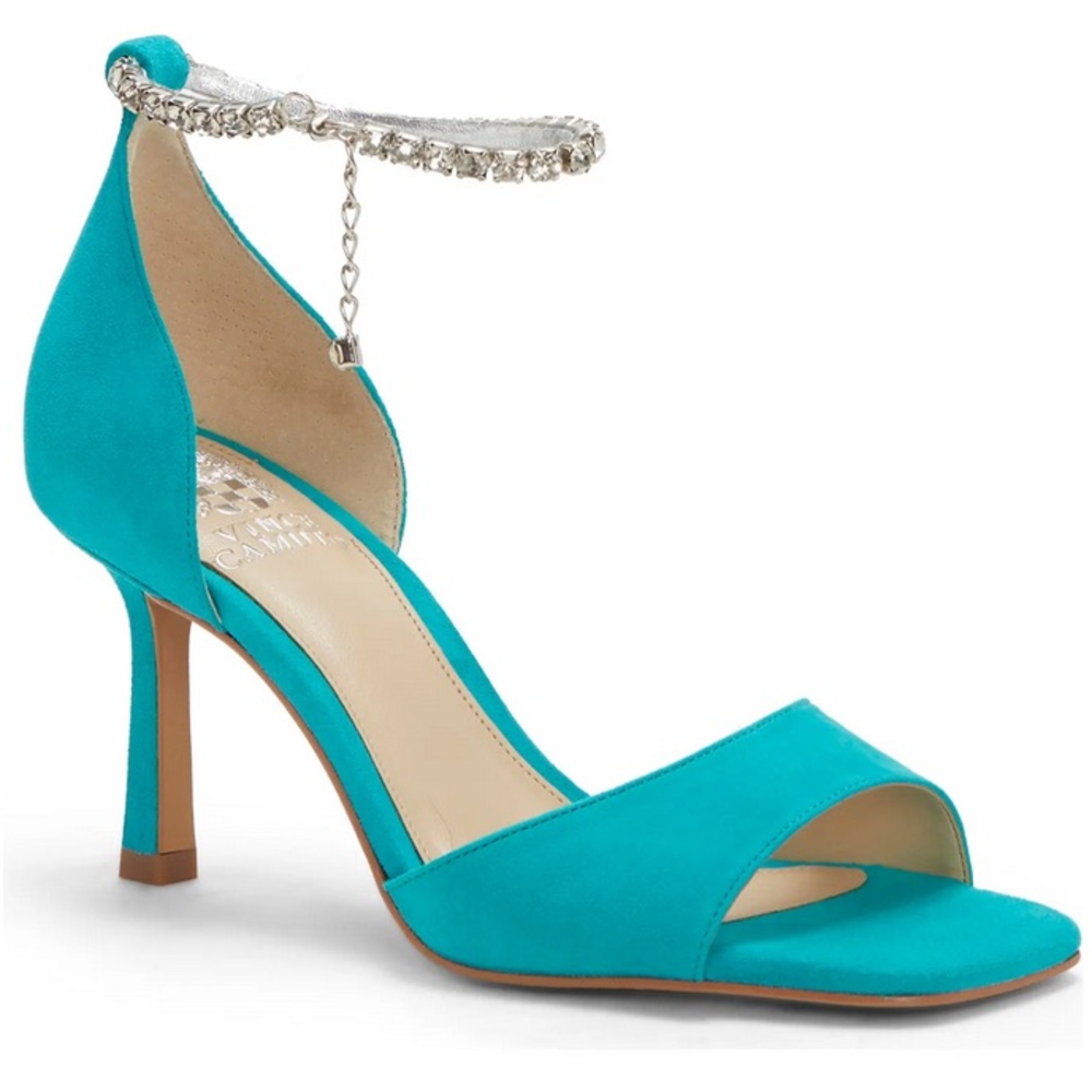 Vince Camuto  turquoise’s dressy heels.